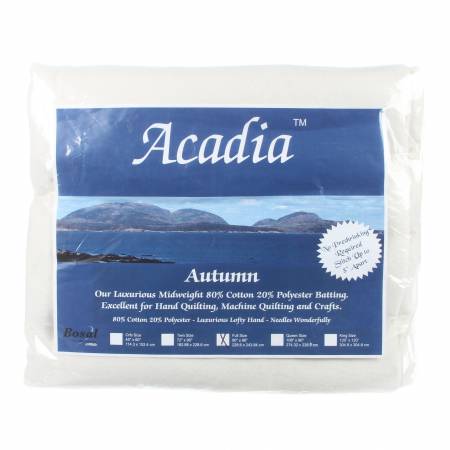 [387] Acadia Premium 80% Cotton 20% Polyester Batting 4oz 90in x 96in